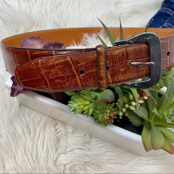 Brighton Brown Italian Saddle Leather Belt size 30 - Picture 1 of 7